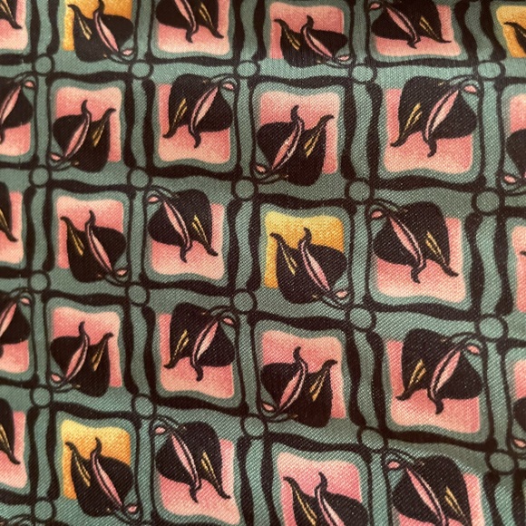 Topshop Pipe Tile Leaf Pattern Tea Dress in Green multi - Picture 4 of 7